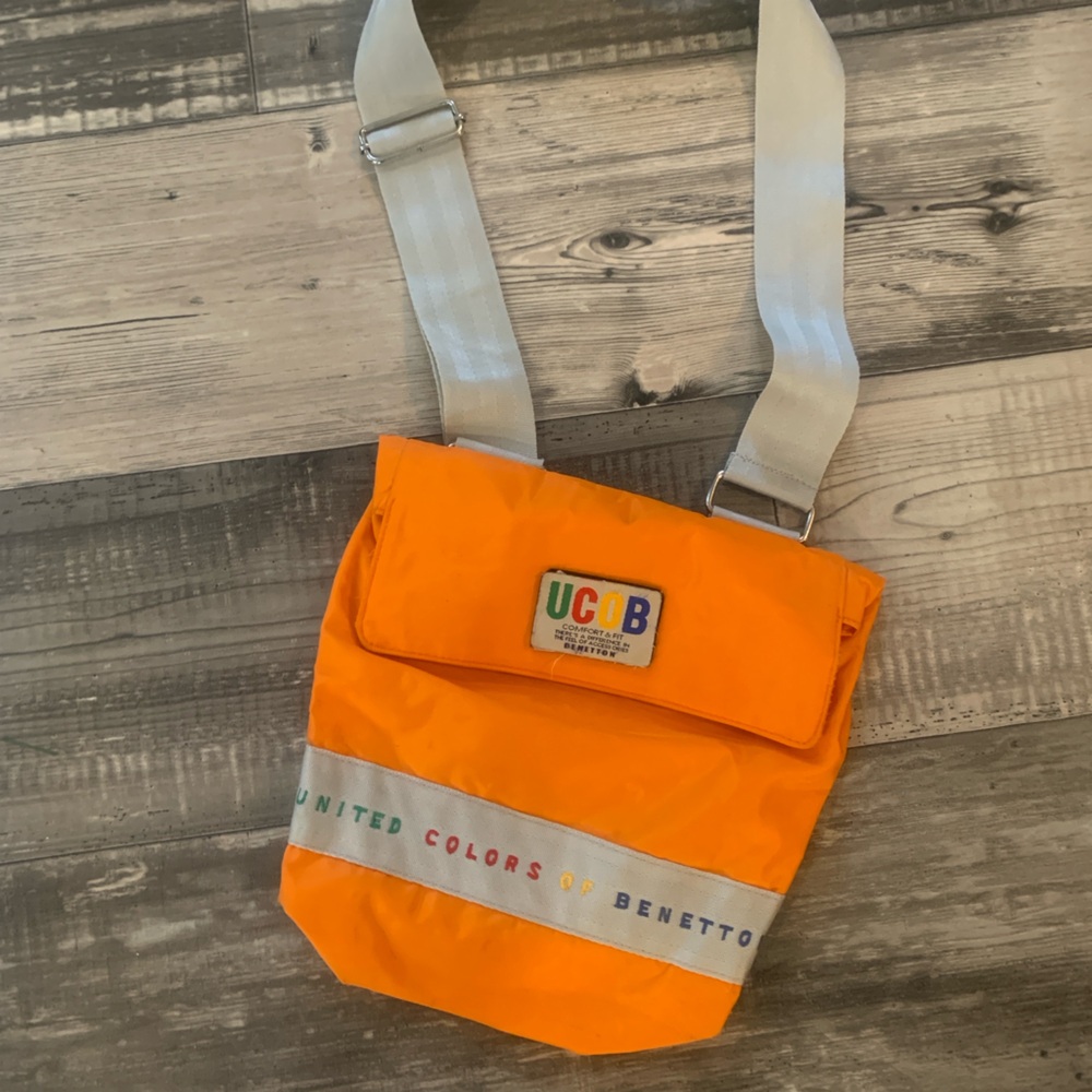 Vintage United Colors Of Benetton Orange Crossbody Bag